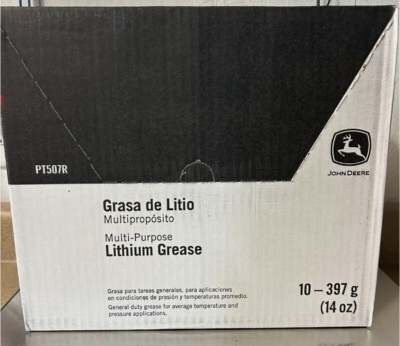 10 Tubes- John Deere Multi-Purpose Lithium Grease Tubes #PT507