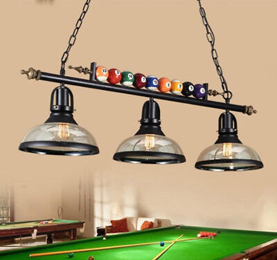 Retro Pool Billiard Snooker Table Light Pendant Lights Lamp Bar Chandelier