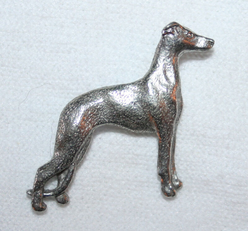 WHIPPET Dog Fine PEWTER PIN Jewelry Art USA Made