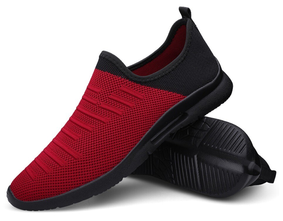 Men Slip On Casual Lightweight Breathable Trainers Sports Shoes UK SIZE