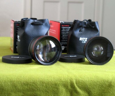 Ritz Gear 58mm 2.2x HD AF Telephoto Lens, 0.43x HD AF Wide Angle Lens, 3 Filters