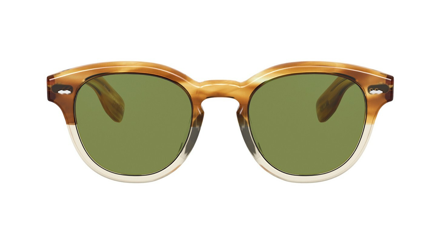 Pre-owned Oliver Peoples Cary Grant Sun Ov 5413su Honey Vsb/green C 48mm Sunglasses