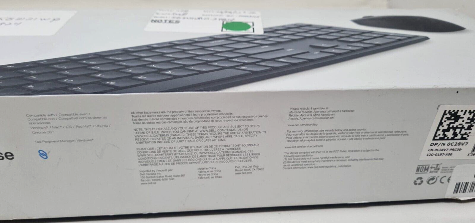 Dell Wireless 2.4 GHz Full Size Keyboard and Optical Mouse Set Combo Standard