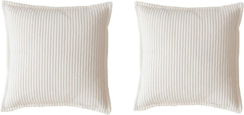 Decorative Spring Throw Pillow Covers 18X18 Set of 2, Soft Natural Plush Flannel