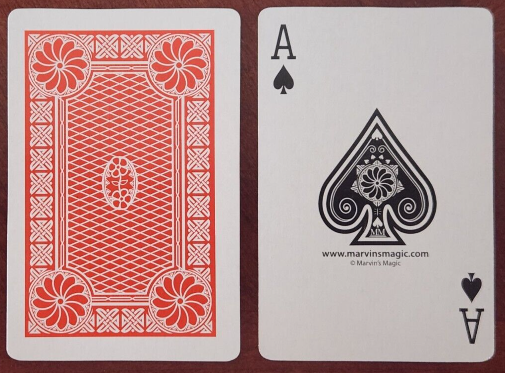 REGULAR PLAYING CARD 赤黒 Single Swap Playing Card Ace of Spades Red Back | eBay