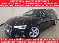 2018 18 AUDI A4 AVANT 2.0 TDI ULTRA SPORT ESTATE 5DR TRONIC EURO 6 (S/S) 190 PS