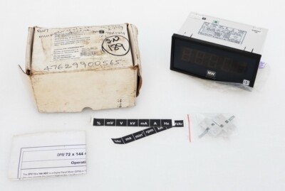 NOS DIGITAL POWER METER RISH DPM 72 X 144 4 1/2 ADC-B FOR DC CURRENT MEASUREMENT
