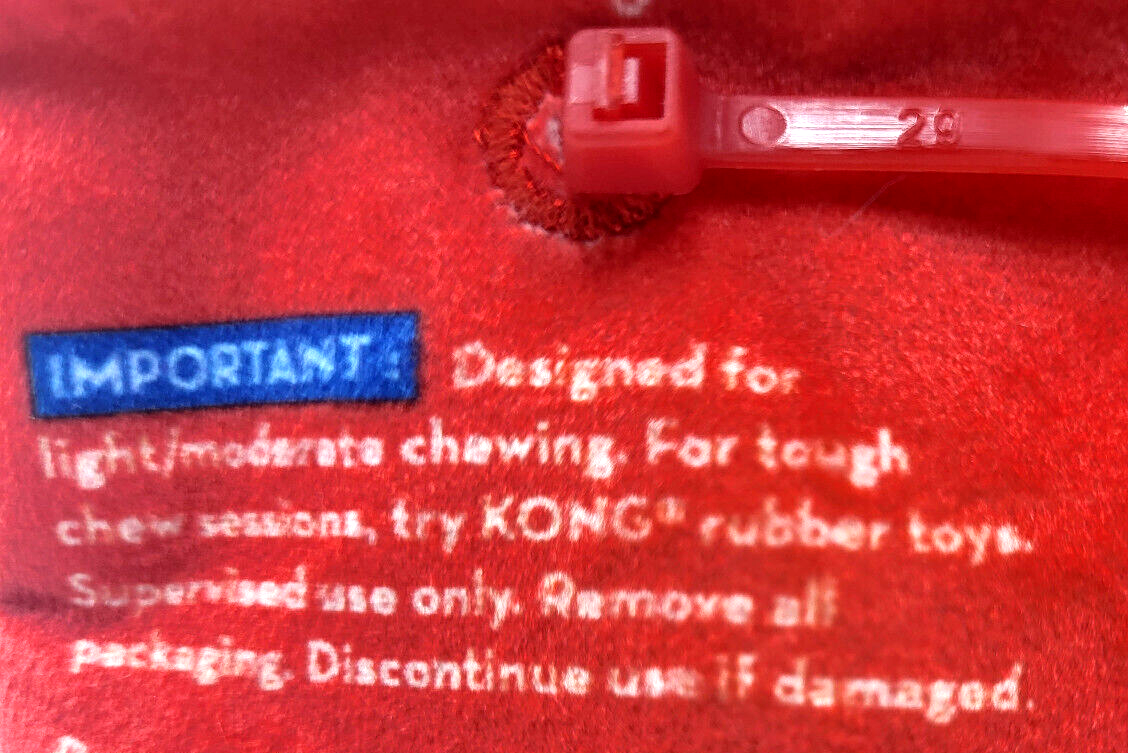 KONG Comfort Pups Goldie Medium Plush Squeaky Crinkly Packaging Dog Toy