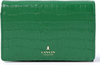 LANVIN COLLECTION Bi-fold wallet La Mer Purse Leather 65-6713 Green Women's New
