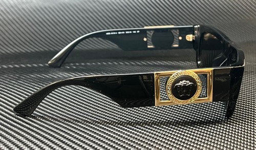 Pre-owned Versace Ve4416u Gb1 81 Black Grey Polarized Men's 53 Mm Sunglasses In Gray
