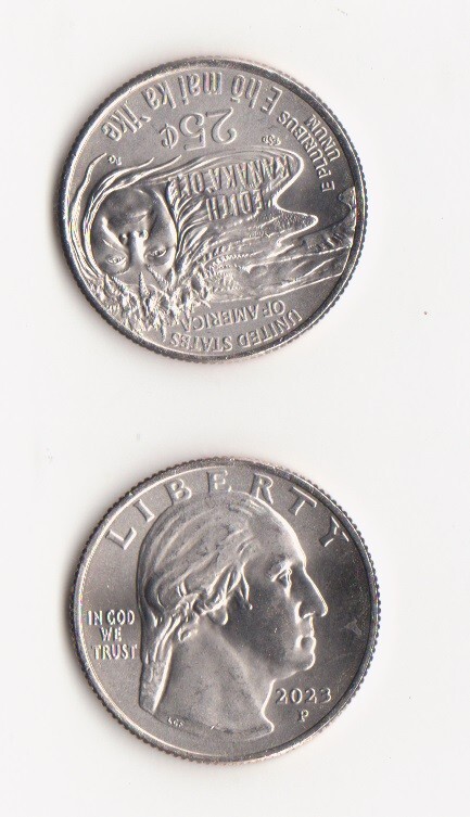 Diana様ORIGNAL in-budget estimate USA - 1/4 Quarter Dollar 25 Cents 2023 - P UNC Edith Kanaka