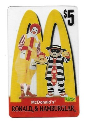 1996 Classic/Sprint McDonald's $5 Proof Phone Card Unscratched Ronald Hamburglar