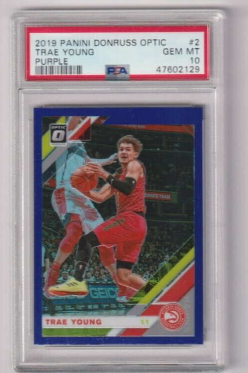 その他 2019 Optic Prizm NBA Trey Young PSA 10 TRAE YOUNG PSA 10 PURPLE Prizm Holo Gem Mint 2019-20 Donruss
