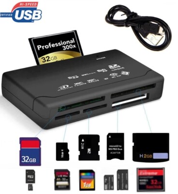 ✅ALL-IN-ONE Kartenleser Speicherkarten USB Kartenlesegerät für CF/SD/xD/MS/SDHC✅