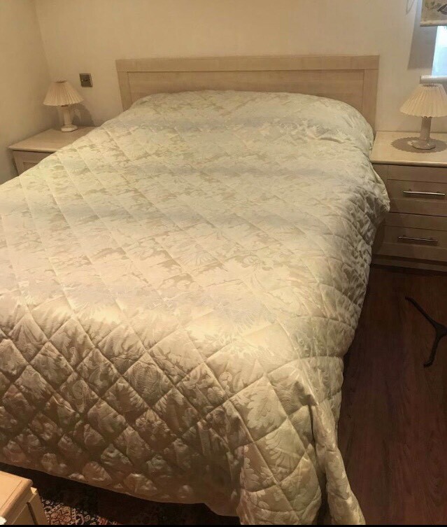 Super King Size Duck Egg And Ivory Bed Cover From Dorma