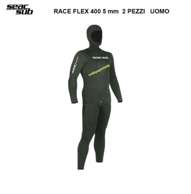 MUTA APNEA 5 mm SEACSUB  MODELLO RACE FLEX 400 2 PEZZI UOMO TAGLIA M SEAC