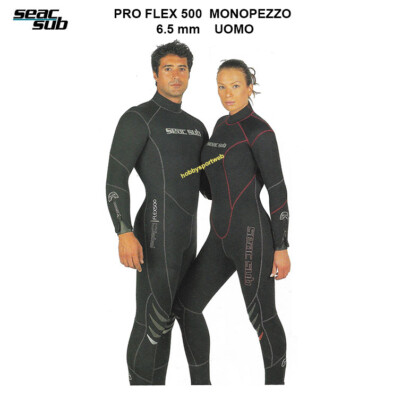MUTA SEACSUB 6,5 mm PRO FLEX 500 MAN BLACK MONOPEZZO TAGLIA L UOMO 85604 SEAC