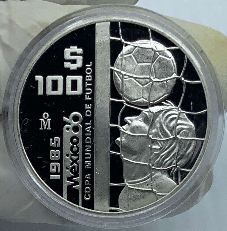 1985 MEXICO FIFA World Cup 1986 Football Soccer Proof Silver
