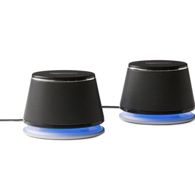 AmazonBasics V620BLACK USB-Powered PC Speakers with Dynamic Sound - Black
