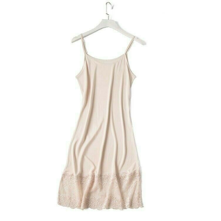 Sexy da Donna Seta Sottoveste Pizzo Sottile Cinghie Regolabile Canotta