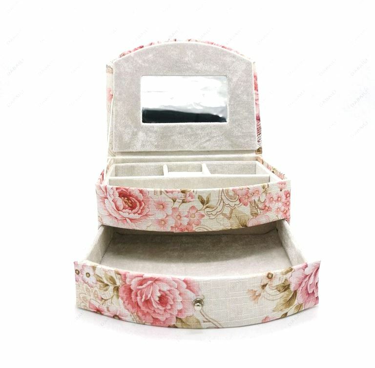 Cofanetto Espositore Porta Gioielli Con Cassetto E Specchio bal