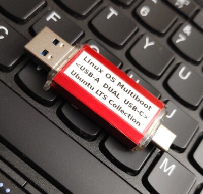 12-in-1 Ubuntu Noble Numbat Collection 2024 MultiBoot  Linux 32G Flash drive