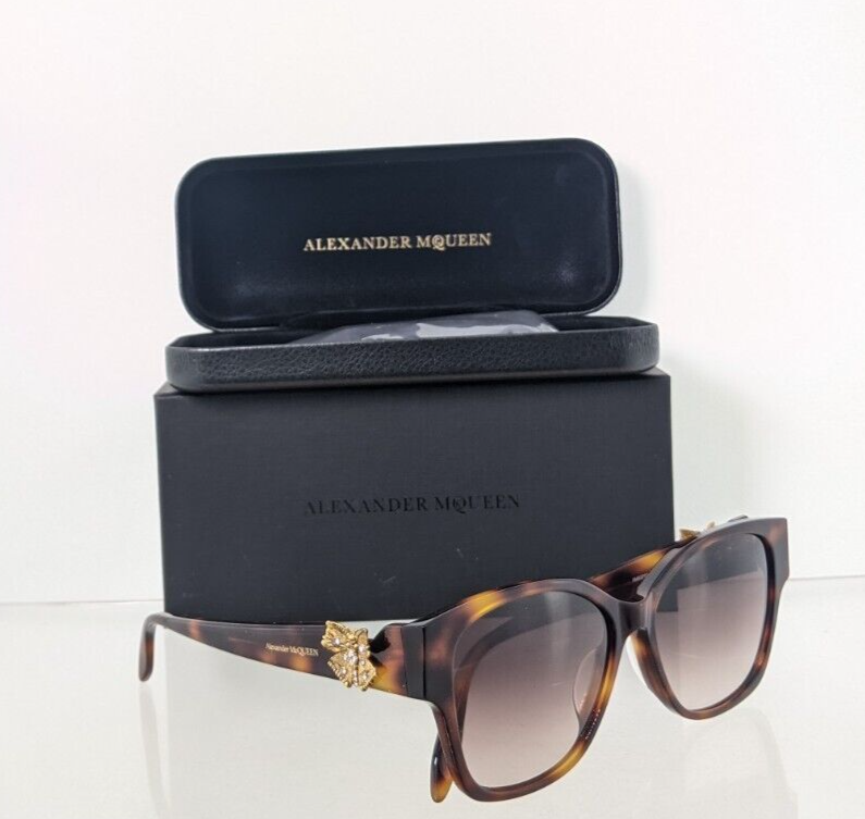 Pre-owned Alexander Mcqueen Brand Authentic  Sunglasses Am 0370 002 56mm Frame In Brown