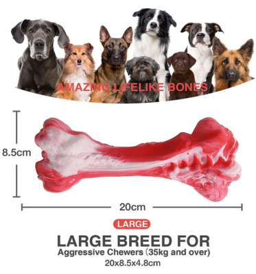 Dog Pet Chew Toys for Aggressive Chewers, Indestructible Tough Durable Bone Gift