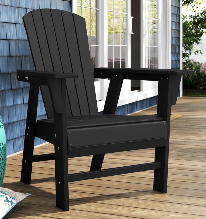 All Weather Hdpe Uv Resin Arched Back Slatted Design Patio Deck