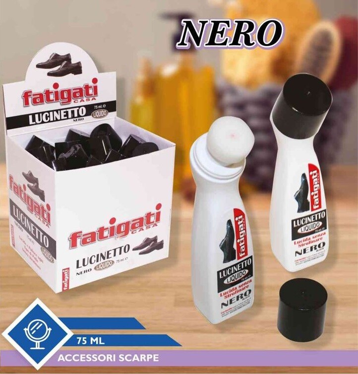 Set 12 Pezzi Lucinetto Liquido Lucido Scarpe Calzature Nero dfh