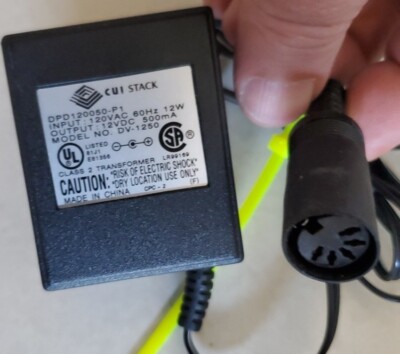 GENUINE CUI STACK 5 Pin P1 - DV-1250 12V 500MA DC ADAPTER  DPD120050-P1 - 120VAC
