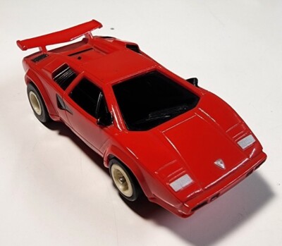 Vintage Tyco Red Lamborghini Countach HO Slot Car Magnum 440 Chassis 