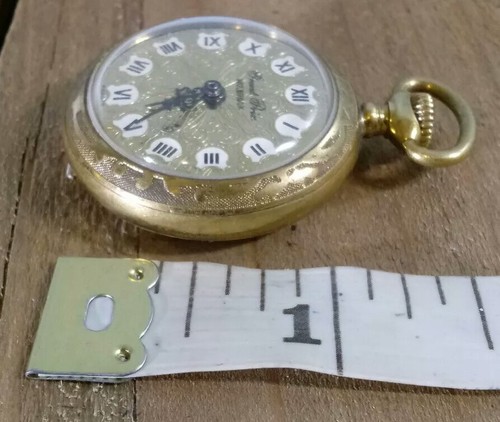 Antique VTG Holbrook Grand Prix French Ladies Pocket Watch Decorative Case Works