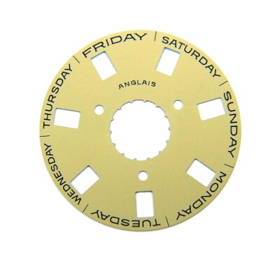 Genuine Rolex 3155 Caliber Beige Day Date Disc for Watch 18208 18296 18308 18238