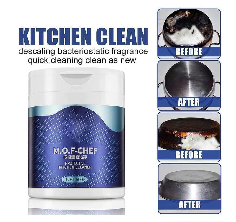 Mof Chef Cleaner Powder All Purpose Stain Remover Powerful Kitchen Clean Powder