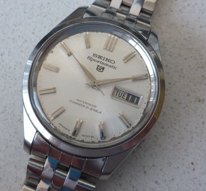 Seiko Sportsmatic 5 Dolphin 1966, 6619-8110, Vintage Watch, Excellent, G/teed, Seiko Sportsmatic 5 Dolphin 1966, 6619-8110, Vintage Watch, Excellent, G/teed,