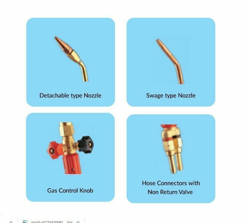Acetylene Pilot Gas Cutting Torch Swage Type Standard GTS 00S 