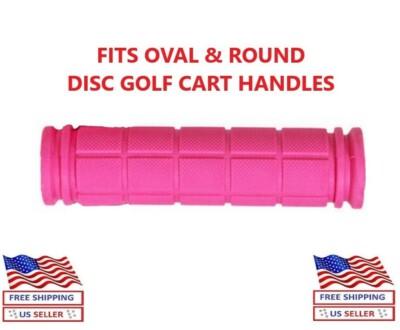 Disc Golf Cart (ZUCA) Handle Grip PINK Premium Silicone Rubber Fits Oval & Round