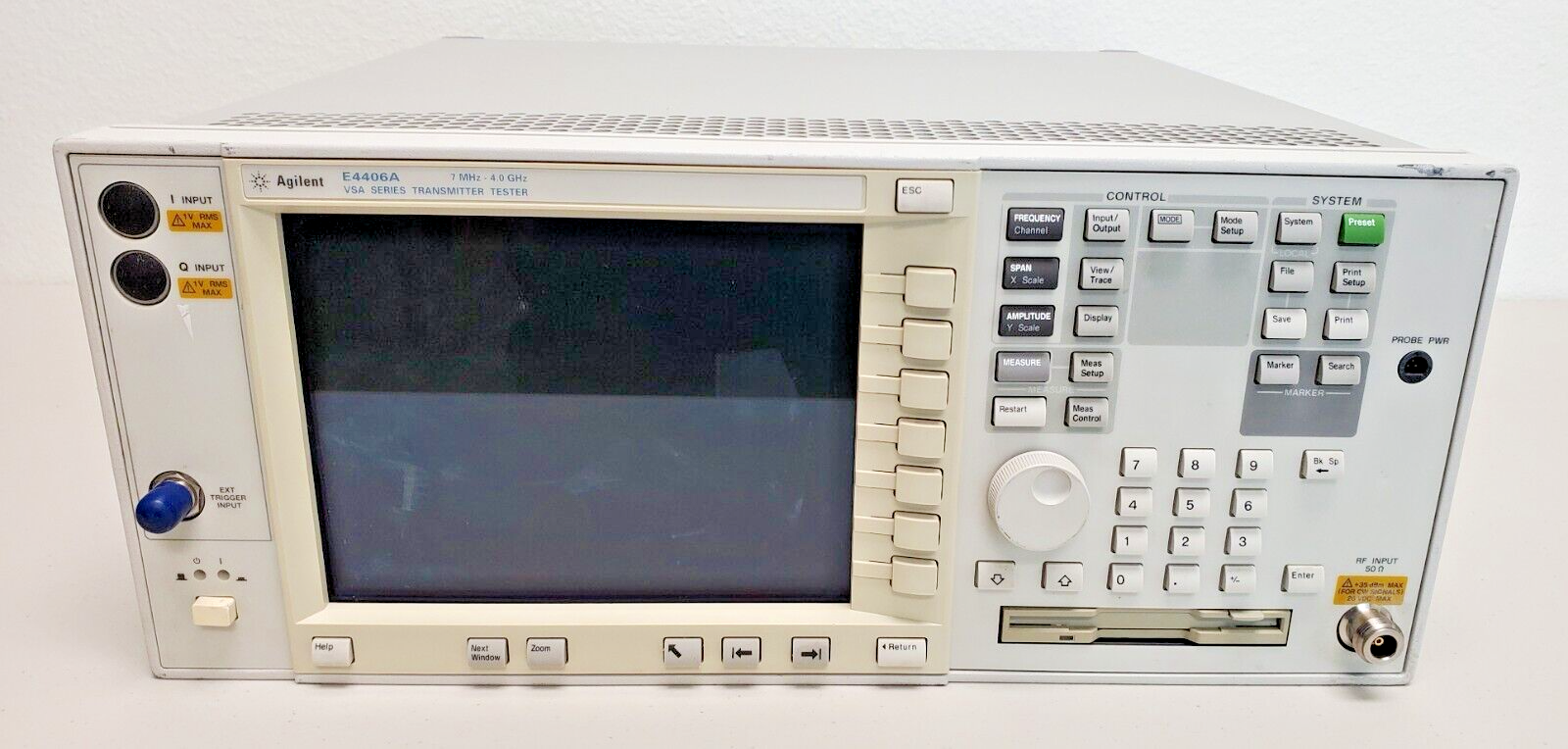 Agilent E4406A 7MHz-4.0GHz VSA SERIES TRANSMITTER TESTER 電源修理あり