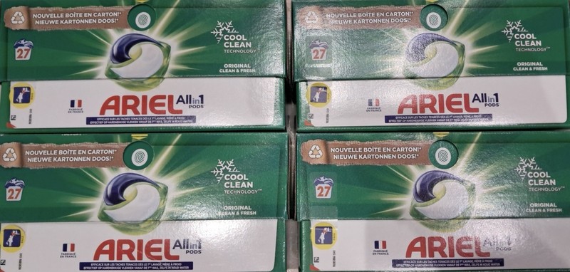 Lessive Ariel Easy Clean - Lot De 4 Boites De 27 Capsules Soit 108 Pods