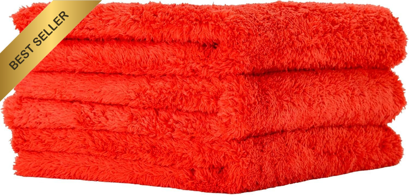 Red Microfiber Towel for Car - Ultra Absorbent - Car Drying, Polishing, Buffing