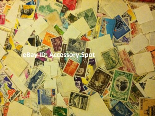 Used off Paper 1000 WW Stamps From huge HOARD BOX collection FREE SHIPPING!!!