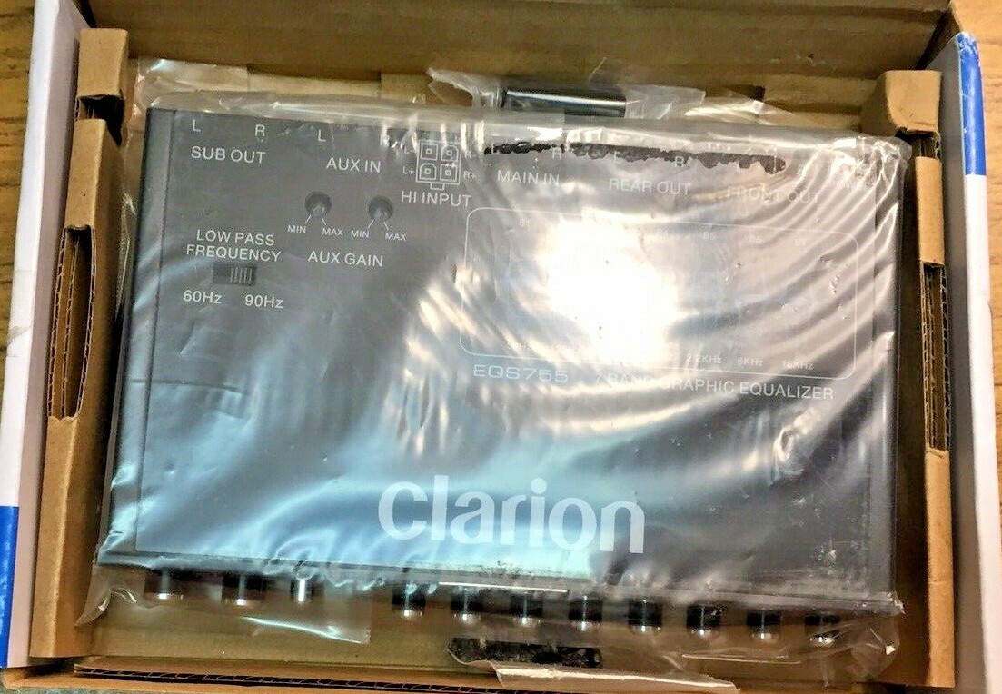 Clarion EQS755 1/2-Din Graphic Equalizer/Crossover
