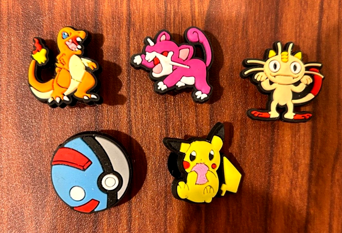 【関税込み】Jibbitz Pokemon Lot of 5 Piece Pokemon Croc Shoe Charm Jibbitz - NEW | eBay