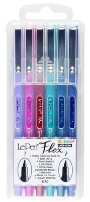 28617487601 Pisaki pędzelkowe Marvy Le Pen Flex Jewel (6 sztuk) UCHIDA