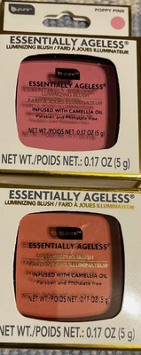 Essentially Ageless B Pure blush in Poppy Pink and Just Peachy Nib Luminizing