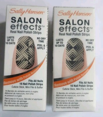 2X Sally Hansen Salon Effects Nail Polish Strips 430 Tri-Bal it on