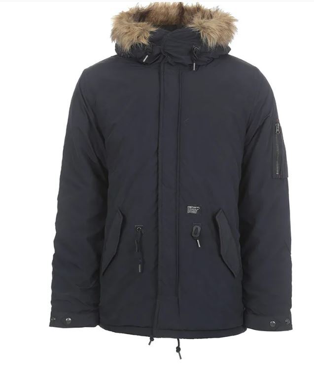 Carhartt Wip - Marshall Parka -Black Veste Hiver Ã  Capuche Taille M