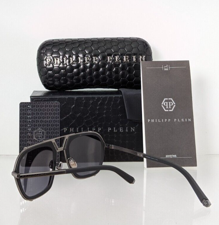 Pre-owned Philipp Plein Authentic  Sunglasses Spp 010 Col 0584 Signature Spp010 Frame In Gray