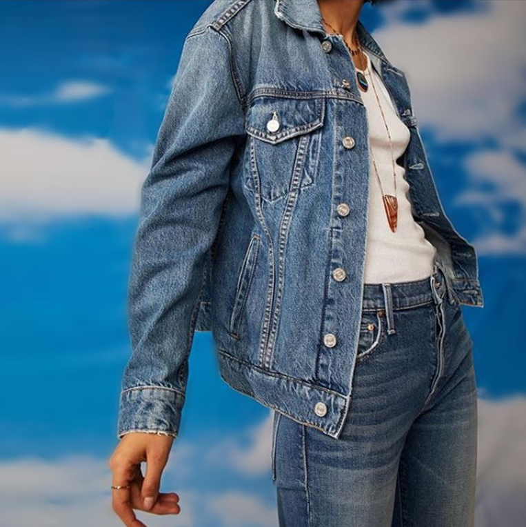 Pre-owned Mother The Buttoned Up Drifter Jacket / Take Me Higher In Blue